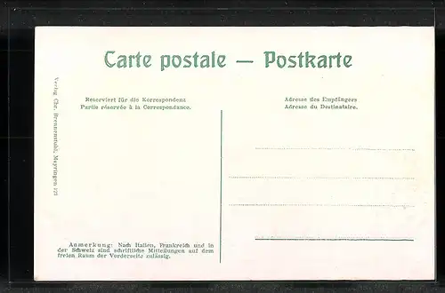 AK Meyringen, Strassenpartie mit Kirchturm