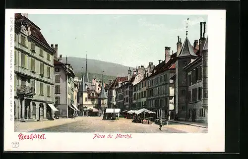 AK Neuchatel, Place du Marché
