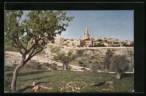 AK Jerusalem, Blick zum Berg Sion