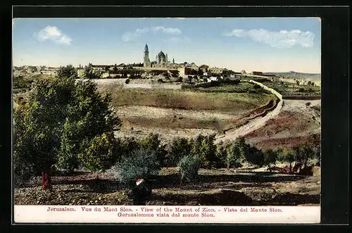 AK Jerusalem, Vue du Mont Sion
