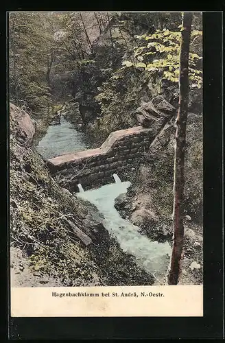 AK St. Andrä, Staustufe in der Hagenbachklamm