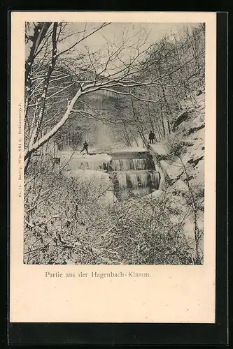 AK Hagenbach-Klamm, Winterliches Idyll am FLuss