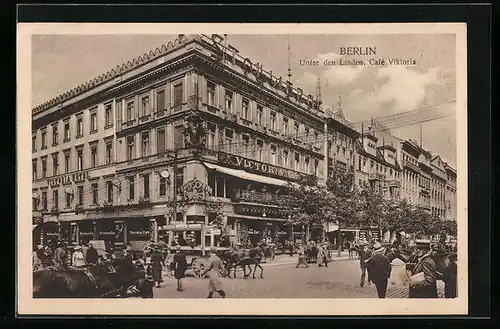AK Berlin, Cafe Victoria Unter den Linden