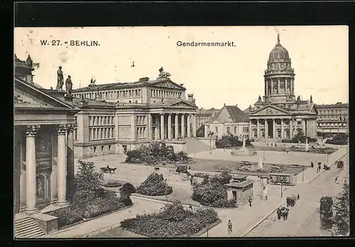 AK Berlin, Gendarmenmarkt aus der Vogelschau