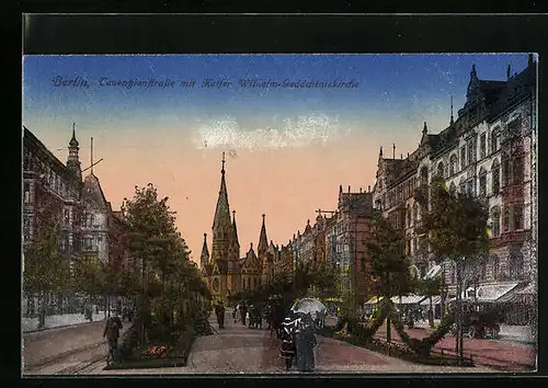 AK Berlin, Tauentzienstrasse mit Gedächtniskirche