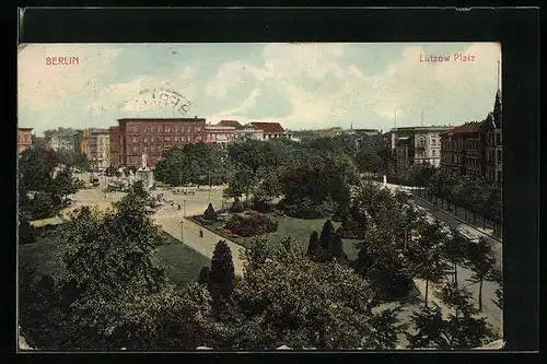 AK Berlin, Lützow Platz aus der Vogelschau