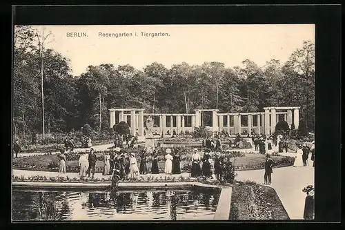 AK Berlin, Rosengarten i. Tiergarten