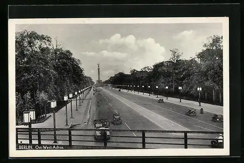 AK Berlin, Ost-West-Achse mit Siegessäule