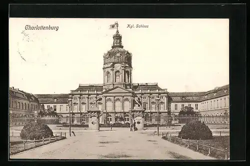AK Berlin-Charlottenburg, Frontansicht des Königlichen Schlosses