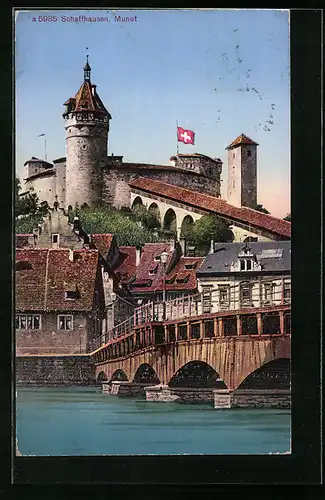 AK Schaffhausen, Blick zum Munot