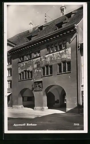 AK Appenzell, Teilansicht mit Rathaus