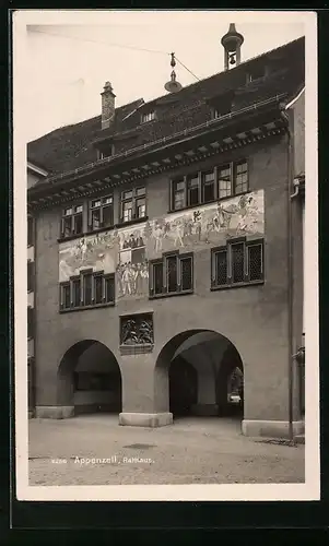 AK Appenzell, Ortsansicht mit Rathaus