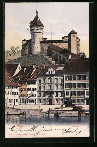 AK Schaffhausen, Teilansicht mit Munot
