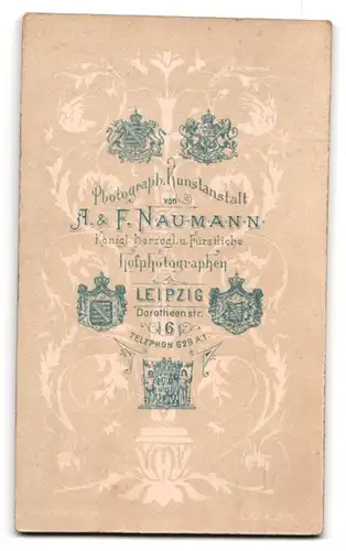 Fotografie A. & F. Naumann, Leipzig, Ehepaar mittleren Alters in gutbürgerlichen Gewändern