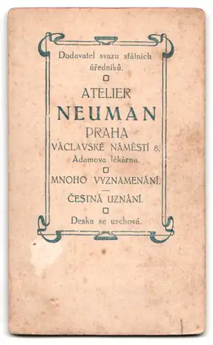 Fotografie Atelier Neuman, Praha, Václavské námestí 8, Heranwachsender Bursche mit strengem Blick