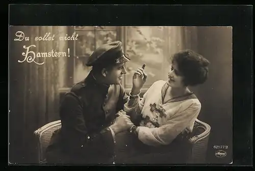 AK Du sollst nicht hamstern, Soldat mit der Liebsten