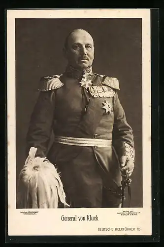 AK Portrait Heerführer General von Kluck in Uniform mit Orden und Epauletten