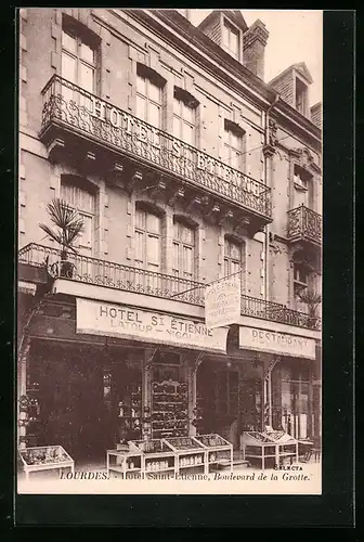AK Lourdes, Hotel Saint-Etienne, Boulevard de la Grotte
