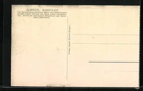 AK Alsfeld, Blick zum Marktplatz