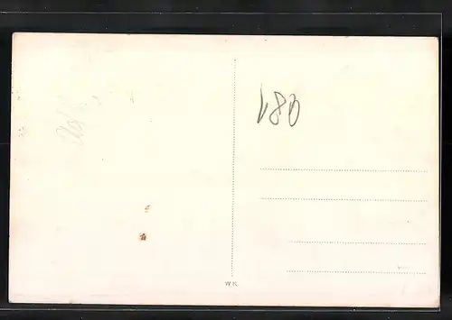 AK Bornum, Strassenpartie mit Fachwerkhaus