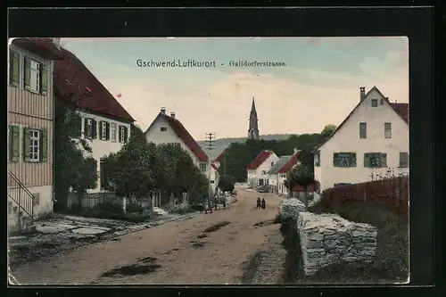 AK Gschwend, Gaildorferstrasse mit Kirche