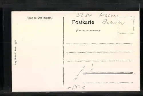 AK Oberbrügge i. W., Bahnhof mit Strassenpartie