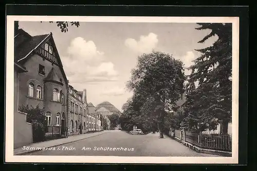 AK Sömmerda i. Thür., Strassenpartie Am Schützenhaus