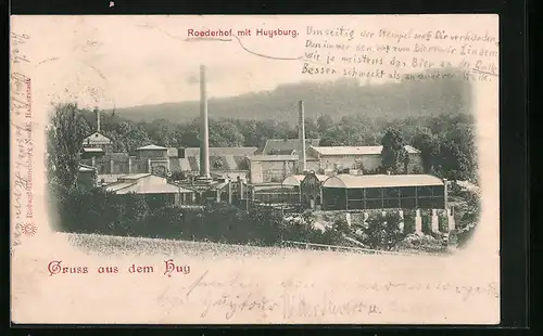 AK Roederhof, Teilansicht mit Huysburg aus der Vogelschau