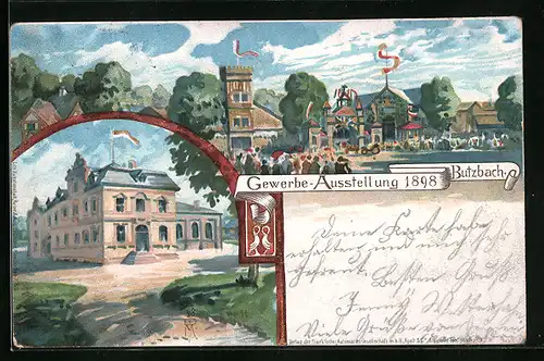 Lithographie Butzbach, Gewerbe-Ausstellung 1898