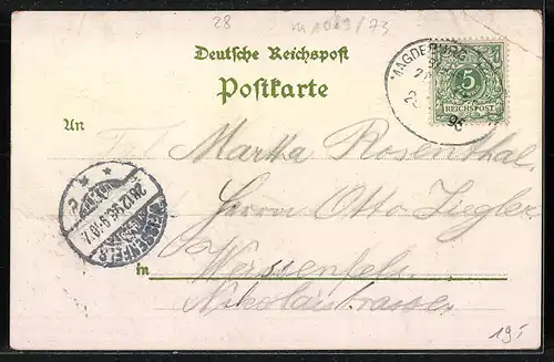 Lithographie Bremen-Horn, St. Pauli-Restaurant von Fritz Oldekopp