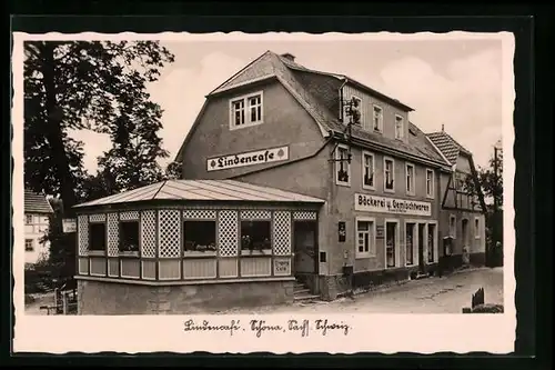 AK Schöna /Sächs., Schweiz, Lindencafe
