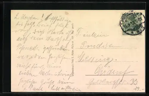 AK Pössneck i. Th., Blick zur Bürgerschule