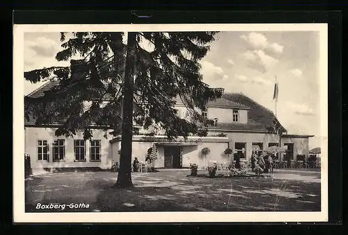 AK Gotha, Ansicht des Rennbahn-Gasthofs Boxberg
