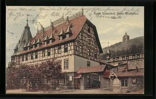 AK Porta Westfalica, Blick zum Hotel Kaiserhof