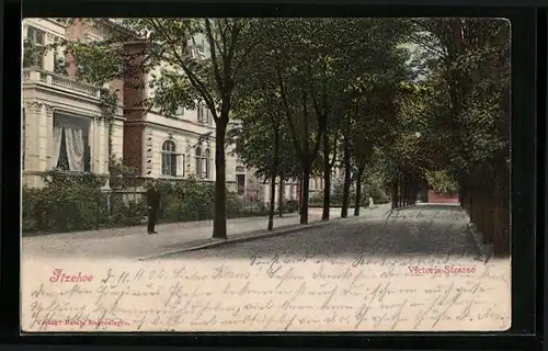 AK Itzehoe, Passanten in der Victoria-Strasse