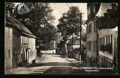 AK Ebersdorf i. Thür., Hauptstrasse mit Gasthaus zum Löwen