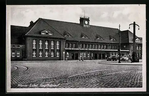 AK Wanne-Eickel, Strassenpartie am Hauptbahnhof