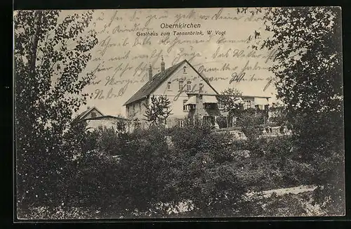 AK Obernkirchen, Gasthaus zum Tannenbrink, Inh.: W. Vogt