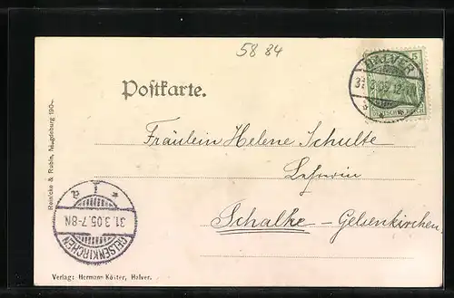 AK Halver, Partie am Kriegerdenkmal