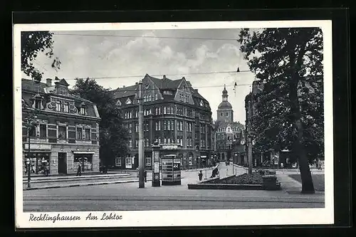 AK Recklinghausen, Am Lohtor mit Telefonzelle