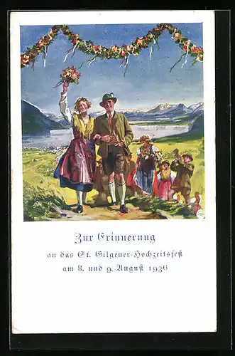 AK St. Gilgen, Hochzeitsfest am 8. und 9. August 1936