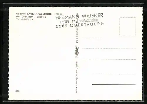AK Obertauern, Gasthof Tauernpasshöhe
