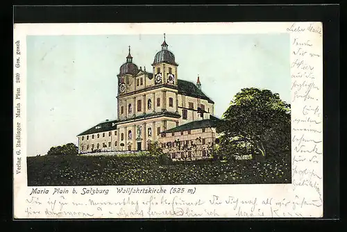 Goldfenster-AK Maria Plain, Wallfahrtskirche