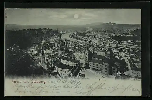 Mondschein-AK Salzburg, Teilansicht