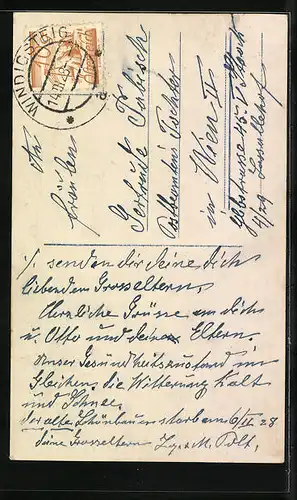 Foto-AK Photochemie Berlin Nr. 5688 /4: Knabe mit Blumenstrauss zum Namenstage