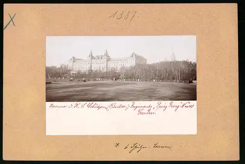 Fotografie Brück & Sohn Meissen, Ansicht Dresden, Schützenkaserne des K.S. Füsilier-Regiment Prinz Georg Nr. 108