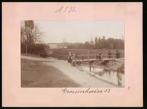 Fotografie Brück & Sohn Meissen, Ansicht Grossenhain i. Sa., Partie am Bobersberg mit Blick zum Ort