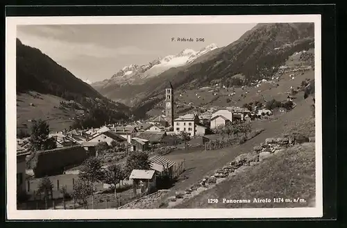 AK Airolo, Panorama mit P. Rotondo