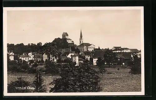 AK Uster, Teilansicht mit Kirche
