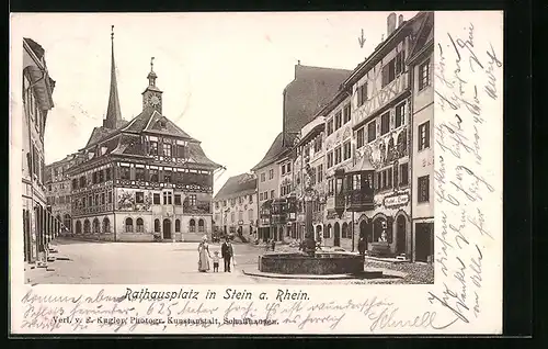 AK Stein a. Rhein, Auf dem Rathausplatz